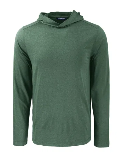Cutter & Buck Coastline Epic Comfort Recycled Mens Hooded Shirt In Green
