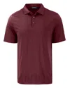 Cutter & Buck Coastline Epic Comfort Recycled Mens Polo In Burgundy