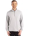Cutter & Buck Coastline Epic Comfort Half Zip Performance Pullover In Gray