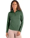 Cutter & Buck Coastline Epic Comfort Recycled Women's Quarter Zip In Green