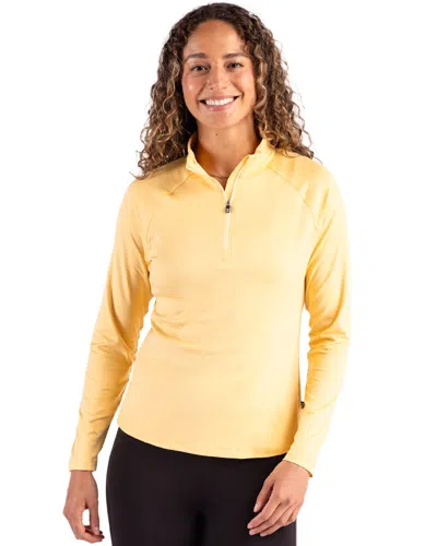 Cutter & Buck Coastline Epic Comfort Recycled Women's Quarter Zip In White