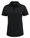 Cutter & Buck Coastline Epic Comfort Recycled Womens Dolman Polo In Black