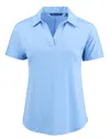 Cutter & Buck Coastline Epic Comfort Recycled Womens Dolman Polo In Blue