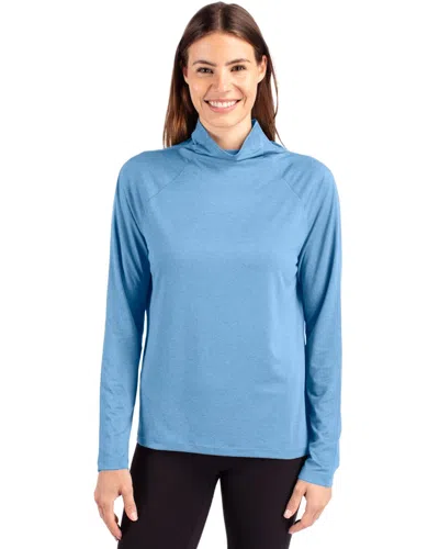 Cutter & Buck Coastline Epic Comfort Recycled Womens Funnel Neck In Blue