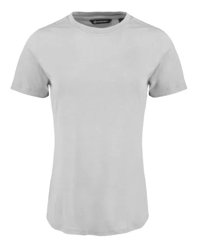 Cutter & Buck Coastline Epic Comfort Recycled Womens Short Sleeve Tee In Gray