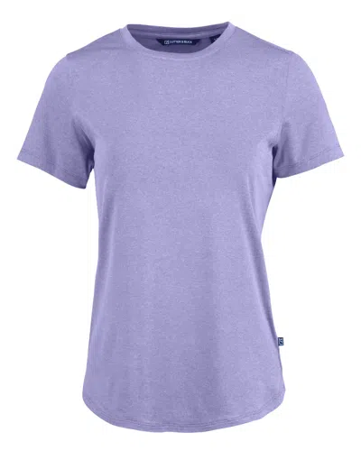 Cutter & Buck Coastline Epic Comfort Recycled Womens Short Sleeve Tee In Purple