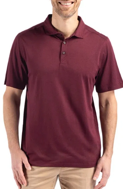 Cutter & Buck Comfort Performance Jersey Polo In Bordeaux