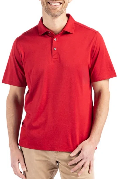 Cutter & Buck Comfort Performance Jersey Polo In Cardinal Red