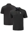 Cutter & Buck Men's Black Los Angeles Dodgers Coastline Epic Comfort Eco Polo In Black
