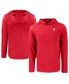 Cutter & Buck Men's Crimson Indiana Hoosiers Coastline Epic Comfort Eco Long Sleeve Hoodie T-shirt In Crimson