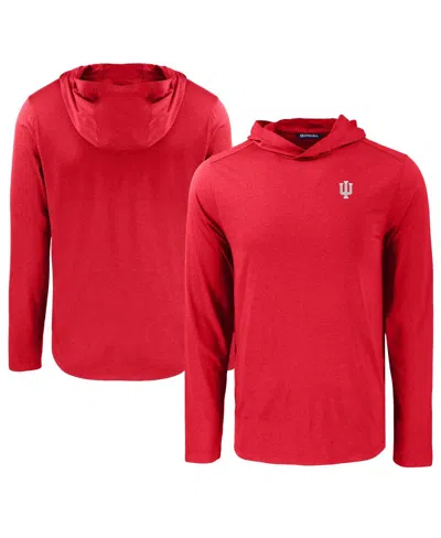 Cutter & Buck Men's Crimson Indiana Hoosiers Coastline Epic Comfort Eco Long Sleeve Hoodie T-shirt