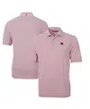 Cutter & Buck Men's Garnet South Carolina Gamecocks Vault Drytec Virtue Eco Pique Stripe Polo In Maroon