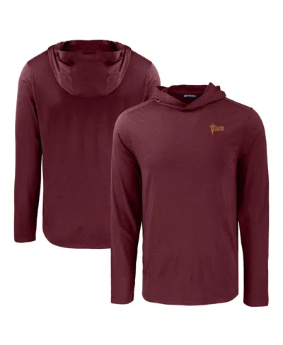 Cutter & Buck Men's Maroon Arizona State Sun Devils Coastline Epic Comfort Eco Long Sleeve Hoodie T-shirt
