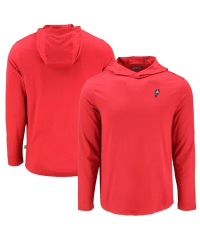 Cutter & Buck Men's Scarlet Ohio State Buckeyes Coastline Epic Comfort Eco Long Sleeve Hoodie T-shirt