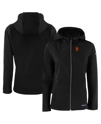 Cutter & Buck Cutter Buck Women's Black San Francisco Giants Evoke Eco Softshell Recycled Full-zip Jacket