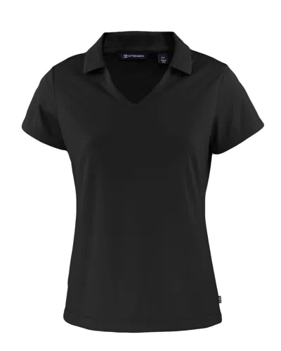 Cutter & Buck Daybreak Eco Recycled Womens V-neck Polo In Black