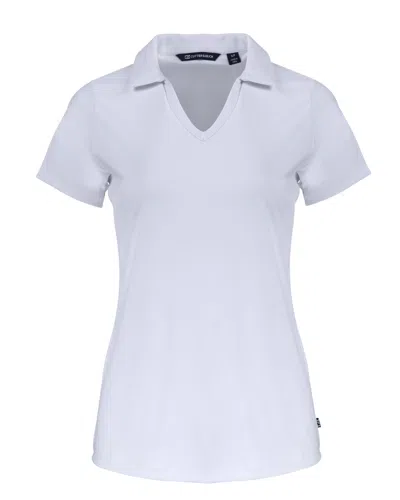 Cutter & Buck Daybreak Eco Recycled Womens V-neck Polo In White