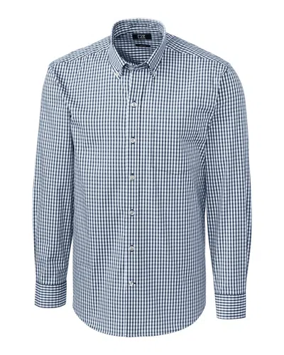 Cutter & Buck Easy Care Stretch Gingham Mens Big And Tall Long Sleeve Dress Shirt