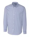 Cutter & Buck Easy Care Stretch Gingham Mens Big And Tall Long Sleeve Dress Shirt In Blue