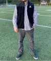 Cutter & Buck Eco Sherpa Fleece Zip Vest In Black