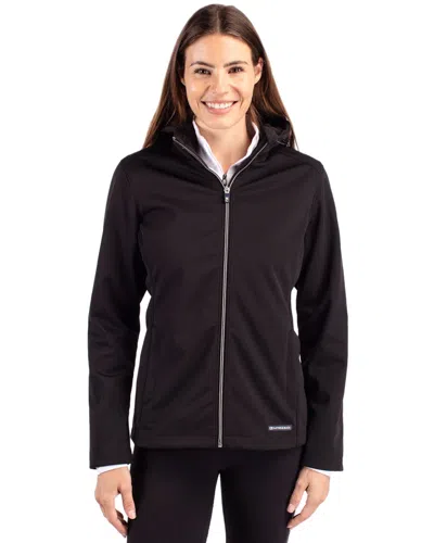 Cutter & Buck Evoke Eco Softshell Recycled Full Zip Womens Jacket In Black