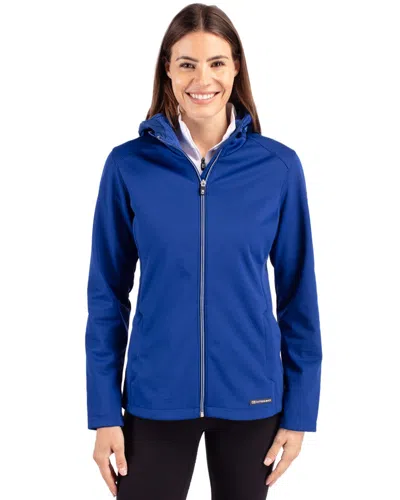 Cutter & Buck Evoke Eco Softshell Recycled Full Zip Womens Jacket In Blue