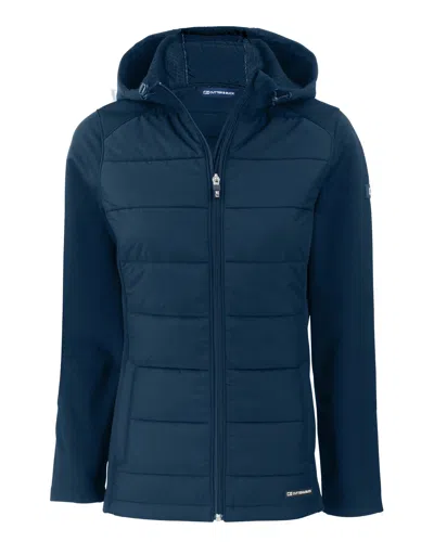 Cutter & Buck Evoke Hybrid Softshell Recycled Full Zip Womens Hooded Jacket