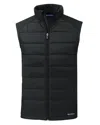 Cutter & Buck Evoke Hybrid Softshell Recycled Mens Full Zip Vest In Black
