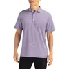 Cutter & Buck Forge Double Stripe Recycled Blend Polo In College Purple/white