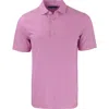 Cutter & Buck Forge Double Stripe Recycled Blend Polo In Gelato/white