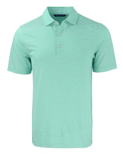 Cutter & Buck Forge Eco Double Stripe Stretch Recycled Mens Polo In Green