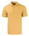 Cutter & Buck Forge Eco Double Stripe Stretch Recycled Mens Polo In Yellow