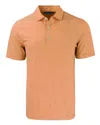 Cutter & Buck Forge Eco Double Stripe Stretch Recycled Mens Polo In Orange