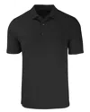 Cutter & Buck Solid Performance Recycled Polyester Polo In Black