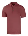 Cutter & Buck Solid Performance Recycled Polyester Polo In Brown