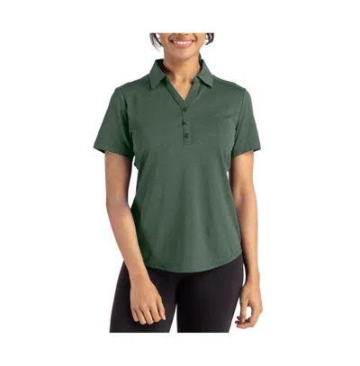 Cutter & Buck Forge Eco Stretch Recycled Womens Short Sleeve Polo In Green