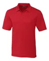 Cutter & Buck Forge Pencil Stripe Stretch Mens Polo Shirt In Red