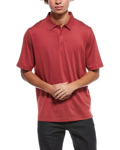 Cutter & Buck Forge Pencil Stripe Stretch Polo Shirt In Brown