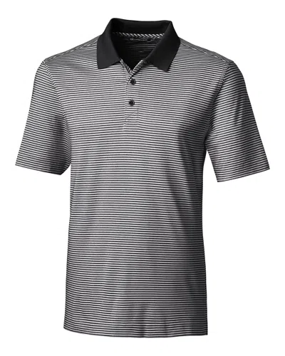 Cutter & Buck Forge Tonal Stripe Stretch Mens Polo Shirt In Grey