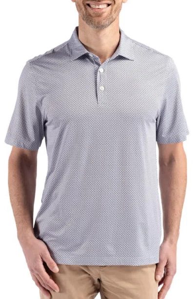 Cutter & Buck Pike Diamond Dot Print Polo In Black