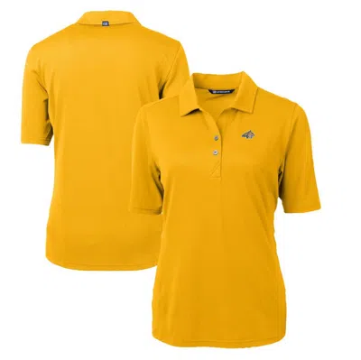 Cutter & Buck Gold Montana State Bobcats Virtue Eco Pique Recycled Polo