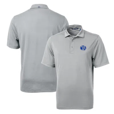 Cutter & Buck Gray Air Force Falcons Team Logo Virtue Eco Pique Recycled Polo