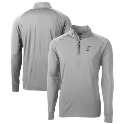 Cutter & Buck Gray Albuquerque Isotopes Adapt Eco Knit Stretch Recycled Quarter-zip Pullover