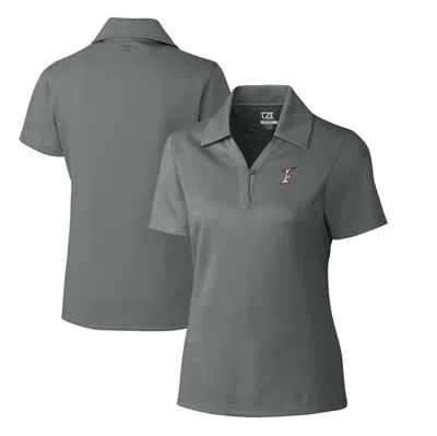 Cutter & Buck Gray Albuquerque Isotopes Cb Drytec Genre Textured Solid Polo