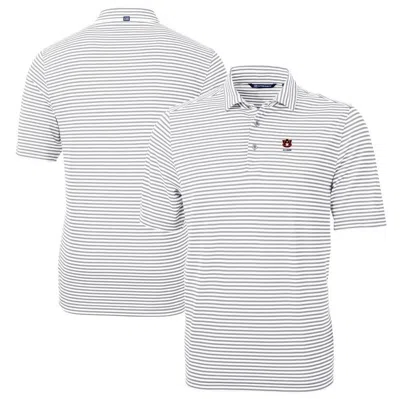 Cutter & Buck Gray Auburn Tigers  Virtue Eco Pique Stripe Recycled Polo