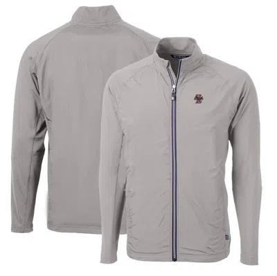 Cutter & Buck Gray Boston College Eagles Big & Tall Adapt Eco Knit Hybrid Recycled Full-zip Jacket