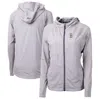 CUTTER & BUCK CUTTER & BUCK GRAY BOSTON RED SOX CITY CONNECT ADAPT ECO KNIT HYBRID RECYCLED FULL-ZIP HOODIE
