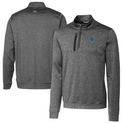 Cutter & Buck Gray Charlotte Knights Big & Tall Stealth Heathered Quarter-zip Pullover Top
