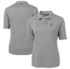 CUTTER & BUCK CUTTER & BUCK  GRAY CHICAGO CUBS DRYTEC VIRTUE ECO PIQUE RECYCLED POLO