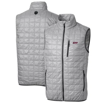 Cutter & Buck Gray Eastern Kentucky Colonels Big & Tall Rainier Primaloft Eco Full-zip Puffer Vest